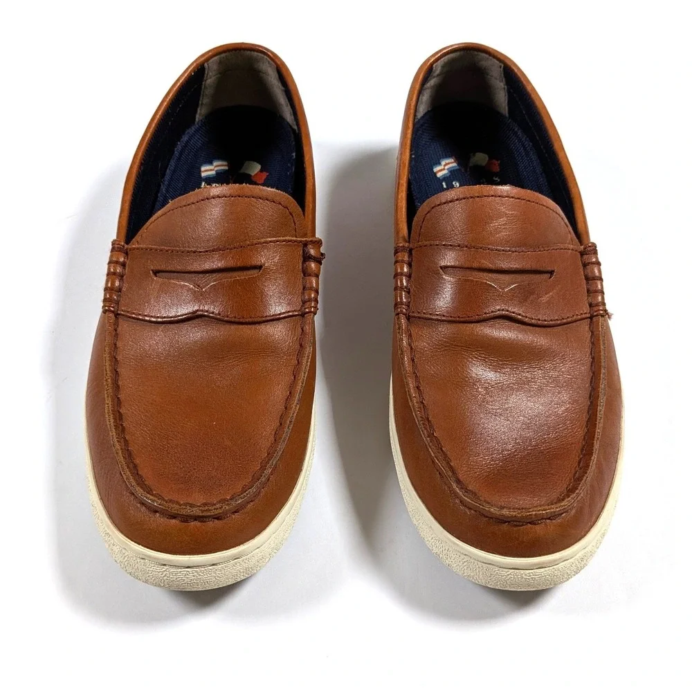 Cole Haan Grand.OS Nantucket Penny Loafers Brown Tan Leather Preppy Mens Sz 8.5M